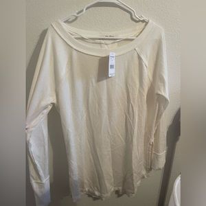 Free people Waffle Material Sweater